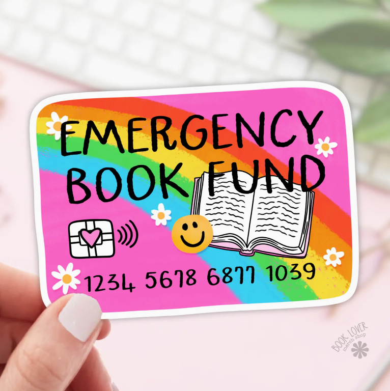 Emergency Book Fund Sticker